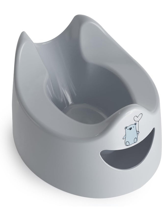 Toddler Essentials Pourty Easy-to-Pour Potty (Penguin Grey) - Image 1
